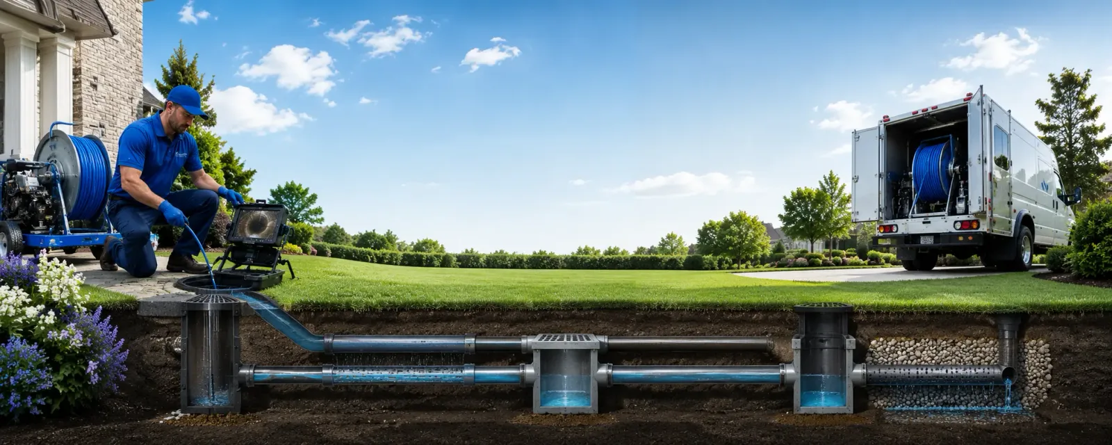 Outdoor drain cleaning information for Gower, MO